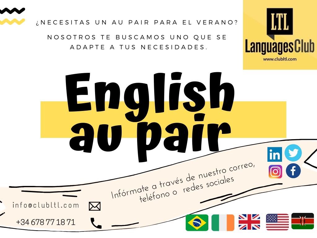 CLUBLTL's tweet photo. Have I told you we may get you in touch with an au pair for the summer? Need one? We’re here for you! #clubltl #englishaupair #summerenglish #englishnativespeaker #englishinmajadahonda https://t.co/8Pb4LKaEFg