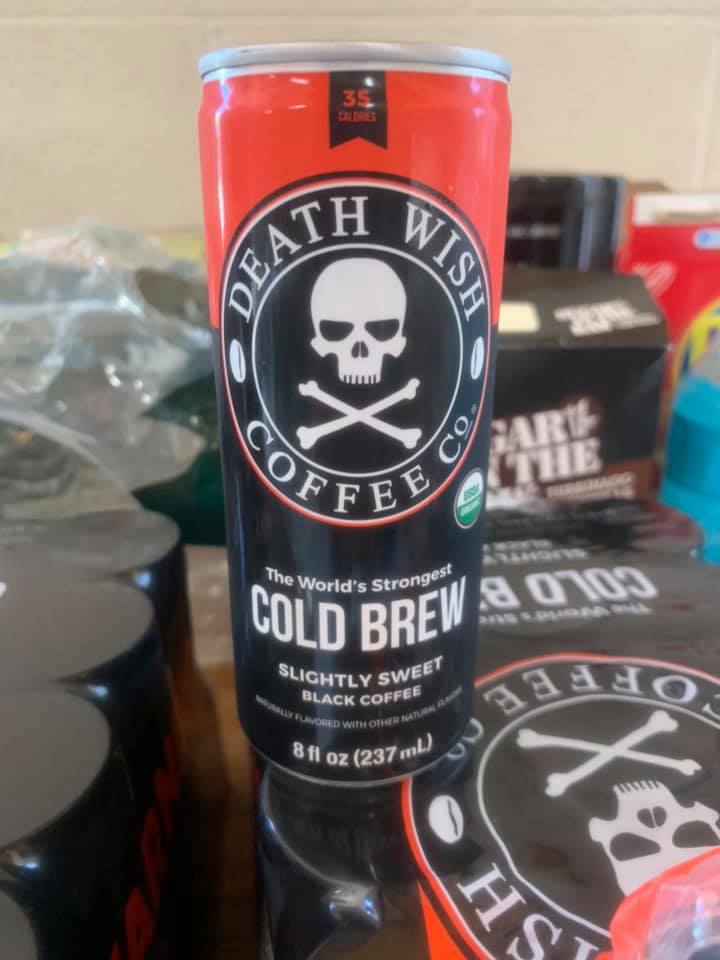AVAR_USA's tweet photo. Thank you to @DeathWishCoffee for visiting us in the field & for bringing us #coffee! They even brought their new cold brew for us to try which hasn't hit the shelves yet! Amazing! #vetsdighistory #supportingvets #coffeelovers #community #wellbeing #coffeetime https://t.co/8gYBgB5AsR