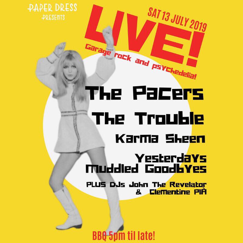 Early bird tickets available now for our next gig at <a href="/paperdressed/">Paper Dress Vintage</a>.  We're playing alongside #thetroubleband <a href="/Helene_de_Joie/">Hélène de Joie</a> <a href="/thepacersband/">The Pacers</a> <a href="/Karma_Sheen/">Karma Sheen</a> Ticket link: bit.ly/2Xux5qr  #garagerock #psychedelia #indie #shoegaze #livemusic #psych #londongigs
