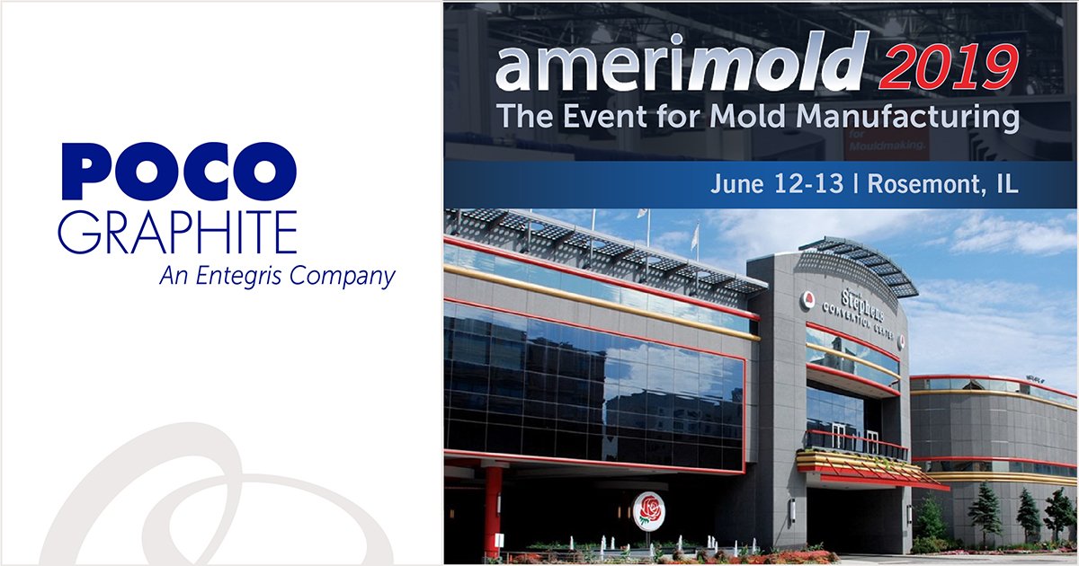 Entegris's tweet photo. #PocoGraphite is at #Amerimold2019 now in booth 602. Stop by to learn how our offerings can provide you improved cost of ownership &amp; price-performance ratio. https://t.co/VntbicrSRs. #moldmanufacturing #graphite #EDM https://t.co/y5JTBTcOy1