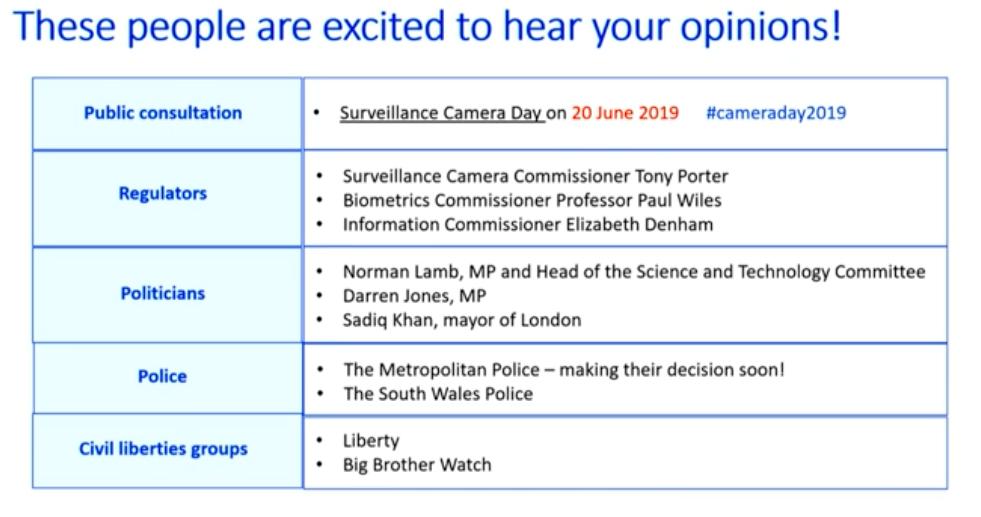 Today in my  #CogX19 keynote, I ask the  @UKParliament to consider a moratorium on the use of  #facialrecognition technology in the United Kingdom until we decide if we want to use it, and if so, with what safeguards (from 1:12:45, panel discussion follows) 