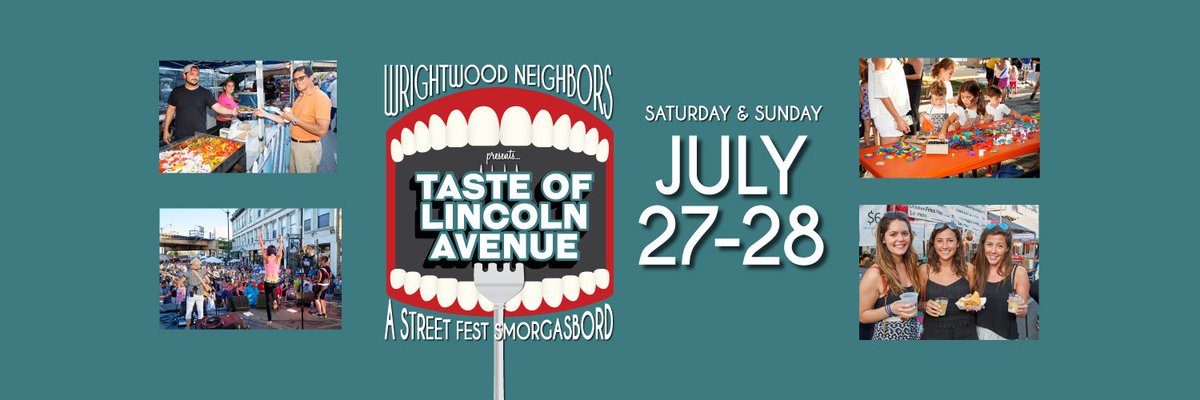 Only 45 days until this year's Taste of Lincoln Avenue festival July 27-28th! Join us for awesome live music, great entertainment, the Kids Carnival and more!! #tasteoflincolnave