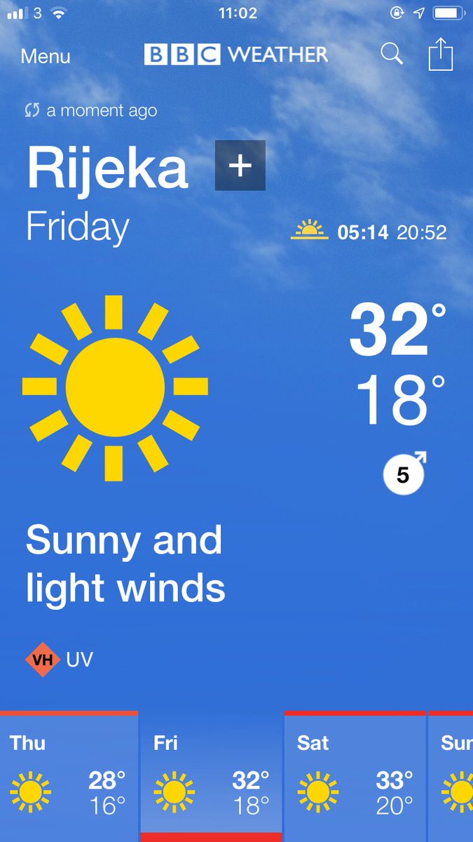 Weather is looking nice for our arrival in Croatia on Friday 😬 ☀️