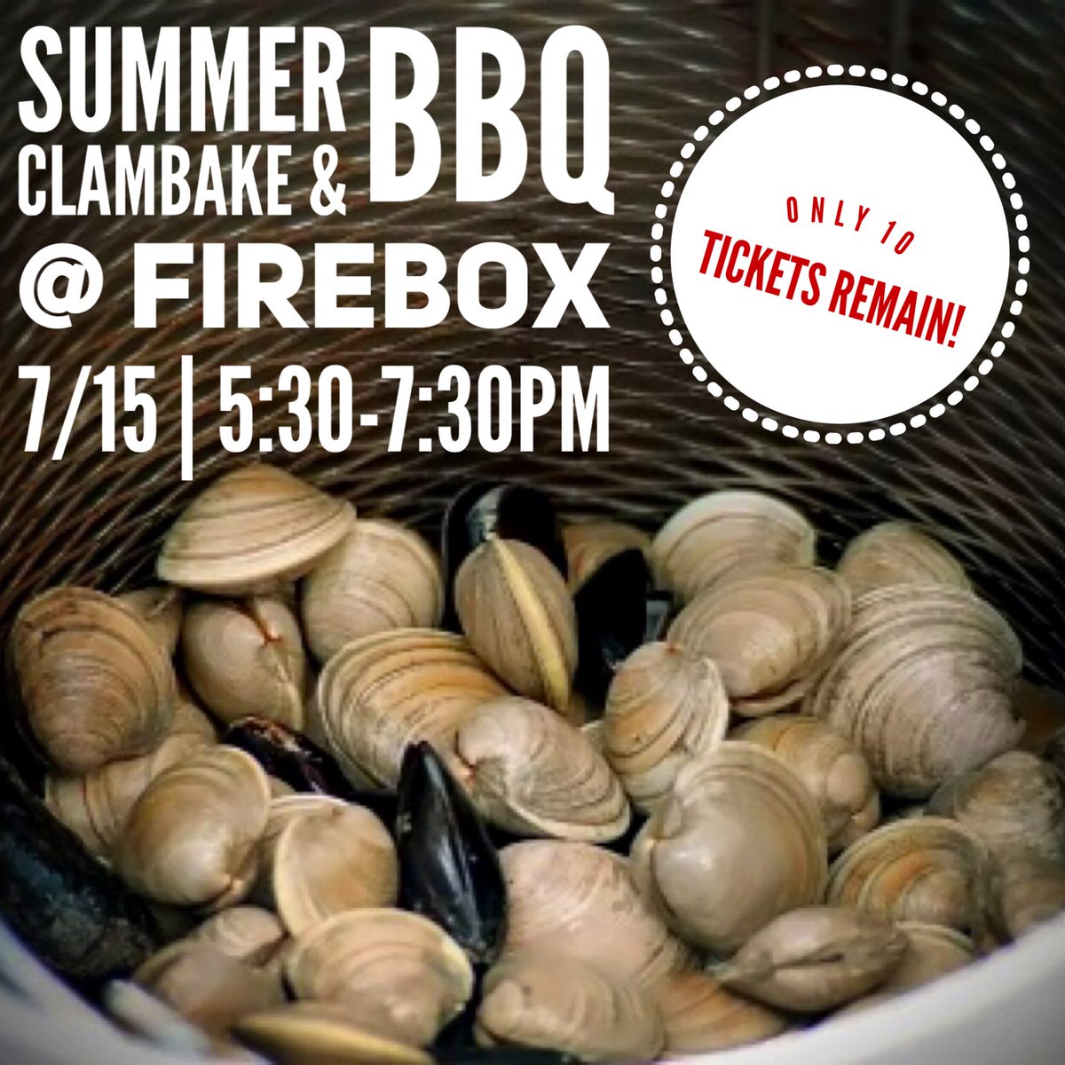 LAST CALL for our #clambake &amp; #bbq benefitting #billingsforgecommunityworks. $50pp (incl alcoholic beverages, tax &amp; gratuity). billingsforgeworks.org #fireboxrestaurant #foodforgood #foodaccess #jobtraining #foodjustice #foodsystem #farmtotable #hartfordhasit #ctevents #ctnow