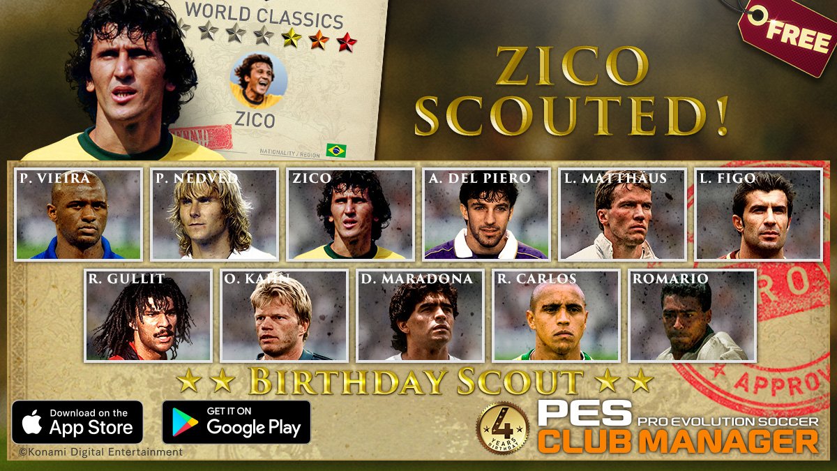 RanggaMSY's tweet photo. Found " #Zico " from the free scout in #PESCM! https://t.co/7XvX0Ixw0g https://t.co/k38eNRC9WG