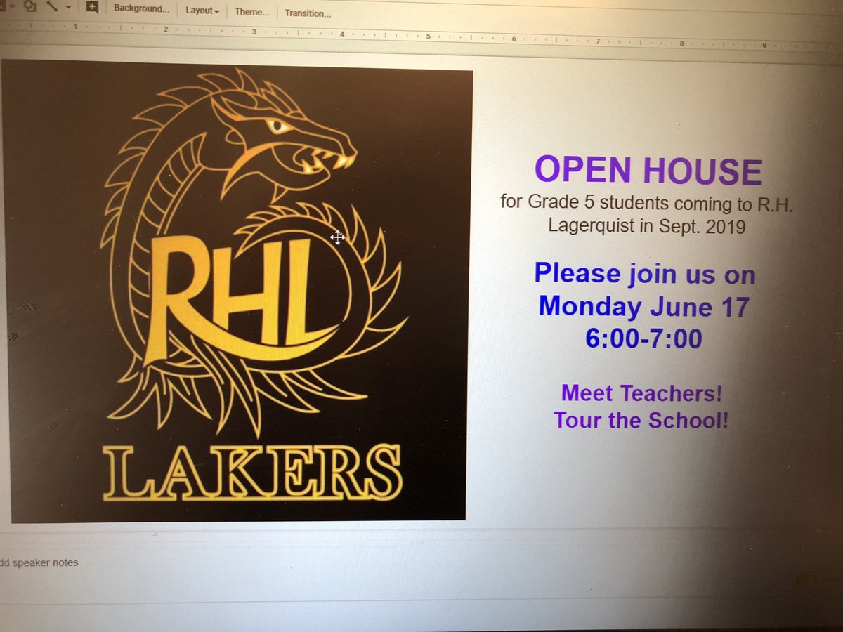 Coming to <a href="/RHL_Inspire/">Robert H Lagerquist</a> for grade 6?  Join us for our OPEN HOUSE for Gr 5 students &amp; families on Monday June 17, from 6:00-7:00.  Meet the teachers and tour the school! @conestogaps @EskerLakePS <a href="/TerryFoxConnect/">Terry Fox Connect</a> <a href="/SomersetDrivePS/">Somerset Drive</a> <a href="/mccutcheonpeel/">Matt McCutcheon</a>