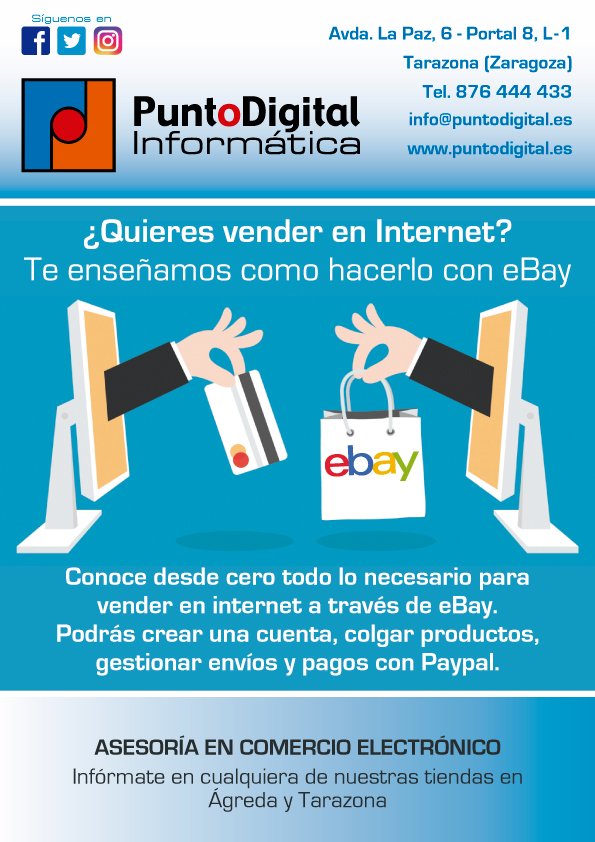 puntodigitalinf's tweet photo. Hemos preparado una actividad muy interesante para #autonomos y #particulares donde queremos ayudarles para empezar a vender por Internet a través de #ebay

Todo desde nuestra experiencia propia, trucos y consejos. ¿Te animas?

Más Info: https://t.co/e0Gb4HJ8Jq https://t.co/9QhoCbUKCR