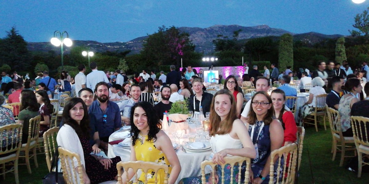 Enjoying a beautiful gala dinner at <a href="/EPF2019/">EPF 2019</a> after a long day of talks. Enjoying the company from  <a href="/RORgroup/">O'Reilly group</a>, @Paco_bham and Irvine groups