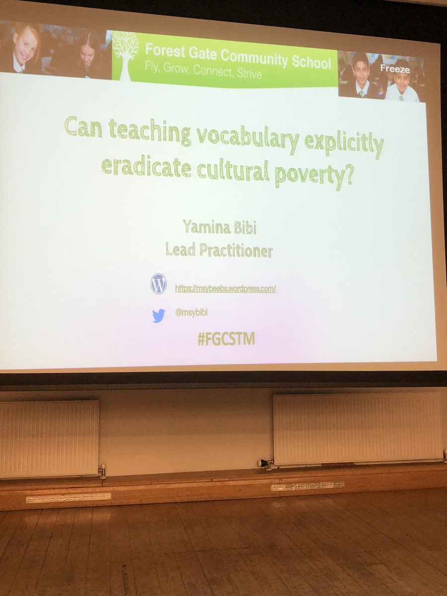 IramTahir12's tweet photo. Brilliant @msybibi on Teaching Tier Vocabulary and her inspiration @HuntingEnglish & his book. Successful results! @FgcsInfo #FGCSTM https://t.co/QZXB3aOQWM