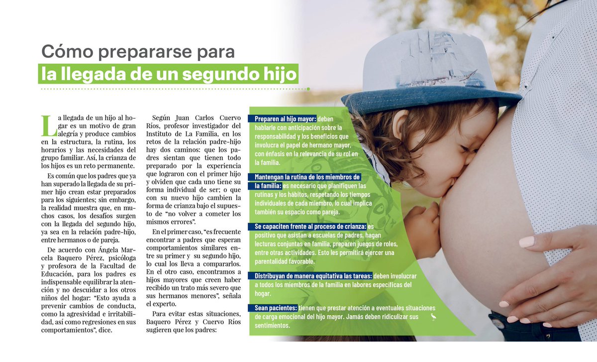 CAMPUS <a href="/unisabana/">Universidad de La Sabana</a> | La llegada de un segundo hijo al hogar es motivo de gran alegría, que produce cambios en la estructura, rutinas, horarios y necesidades del grupo familiar. ¿Cómo prepararse y manejar este bello momento?
