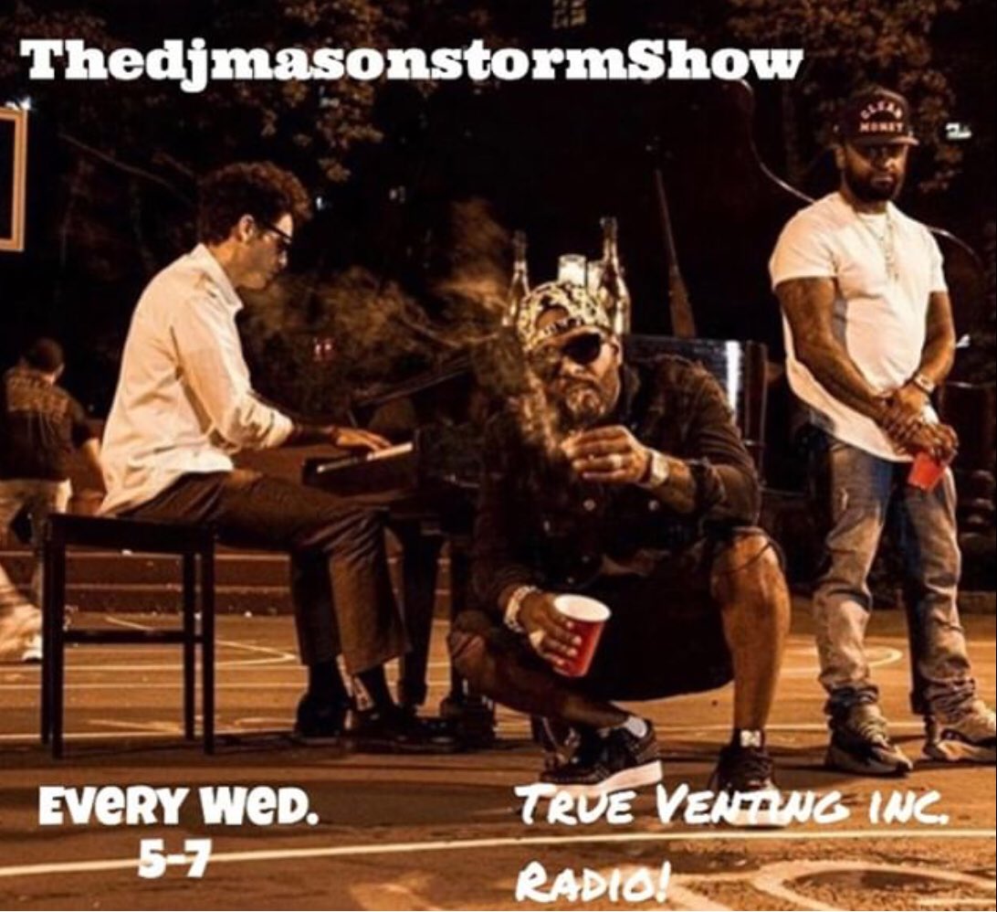 true_venting's tweet photo. True Venting Inc. Radio is the place to hear TheDjMasonstormshow Every.Wednesday from 5-7pm where hits are https://t.co/ejTQDNtCDk the link in our Bio☝️☝️☝️☝️☝️☝️☝️ ⁦@djmasonstorm⁩ https://t.co/ECsZ5ZiyTi