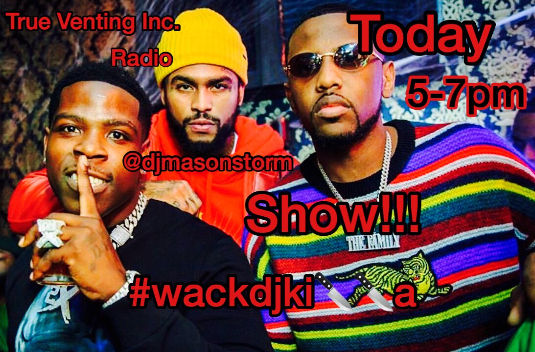 true_venting's tweet photo. True Venting Inc. Radio is the place to hear TheDjMasonstormshow Every.Wednesday from 5-7pm where hits are https://t.co/ejTQDNtCDk the link in our Bio☝️☝️☝️☝️☝️☝️☝️ ⁦@djmasonstorm⁩ https://t.co/3WBgEV70fT
