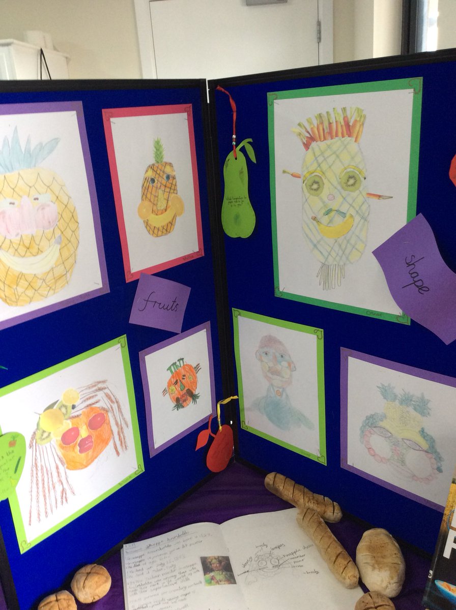 candacemccolgan's tweet photo. New art work from Curie class. Based on Giuseppe Arcimboldo. #fruitfaces #art https://t.co/AraGpOcz1Y