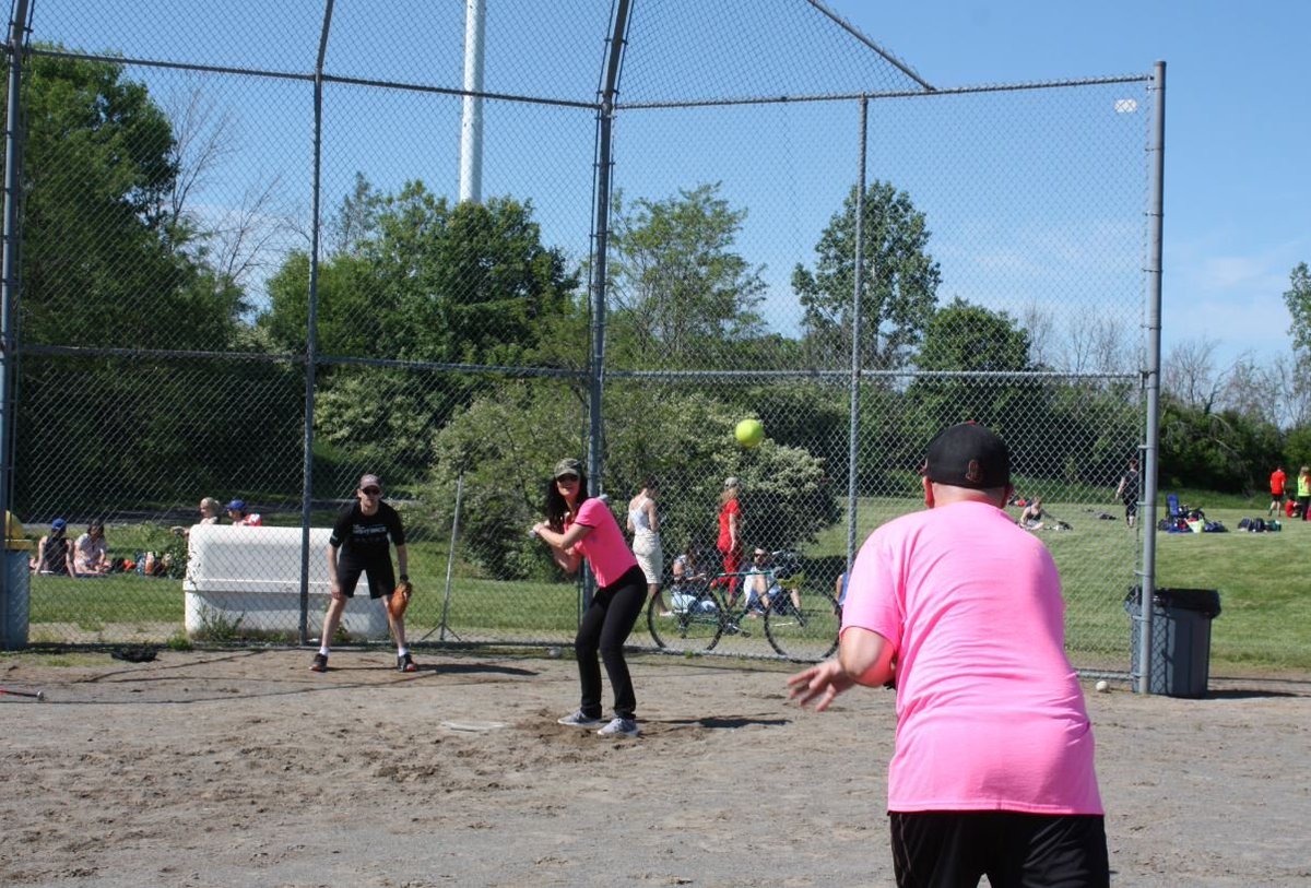 milperscom's tweet photo. CAF Members and civilians at NDHQ Carling playing some soccer and softball today, getting out and getting active! #JuneisRecreationMonth https://t.co/Pp47MPkCvF