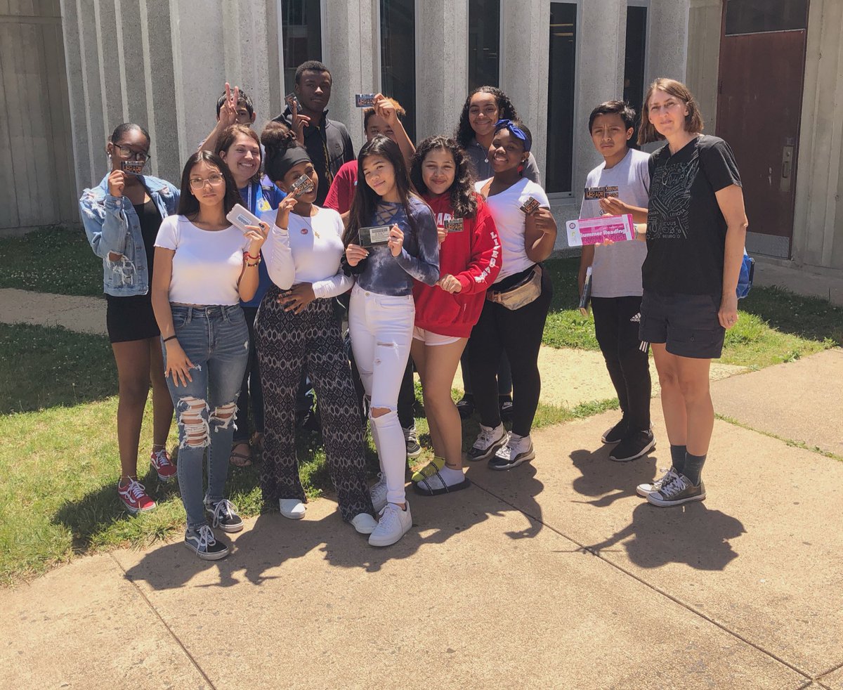 MrsBennettELA's tweet photo. Walking field trip today to Columbia Pike Library with Arlington’s newest library card holders- my 8th grade strategies classes! #tjmsrocks #tjmsreads #wearereaders https://t.co/ee8Yxa1FTS