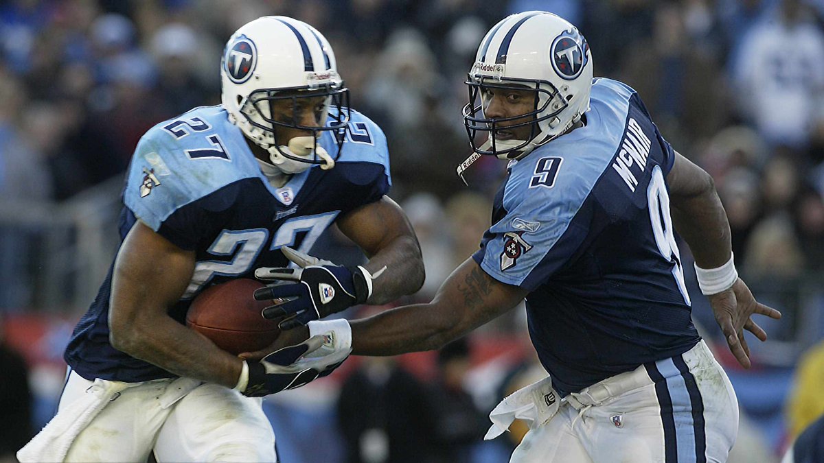 Steve McNair and Eddie George, two of Tennessee Titans' legends.