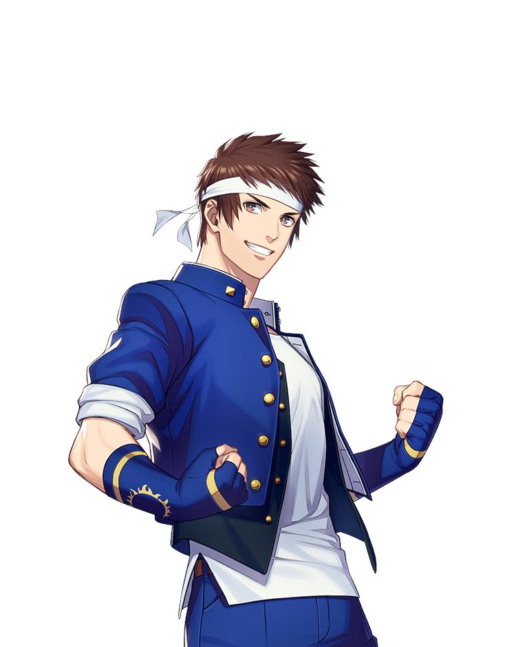 YABUKI SHINGO (矢吹 真吾)CV: Takehito KoyasuHeight/Weight: 179cm/69kgCountry: JapanFighting style: (Self-styled) Kyo Kusanagi direct-taught styleAn excitable young man who looks up to Kyo and idolizes him. Decidedly a VERY GOOD BOY, despite his various eccentricities.