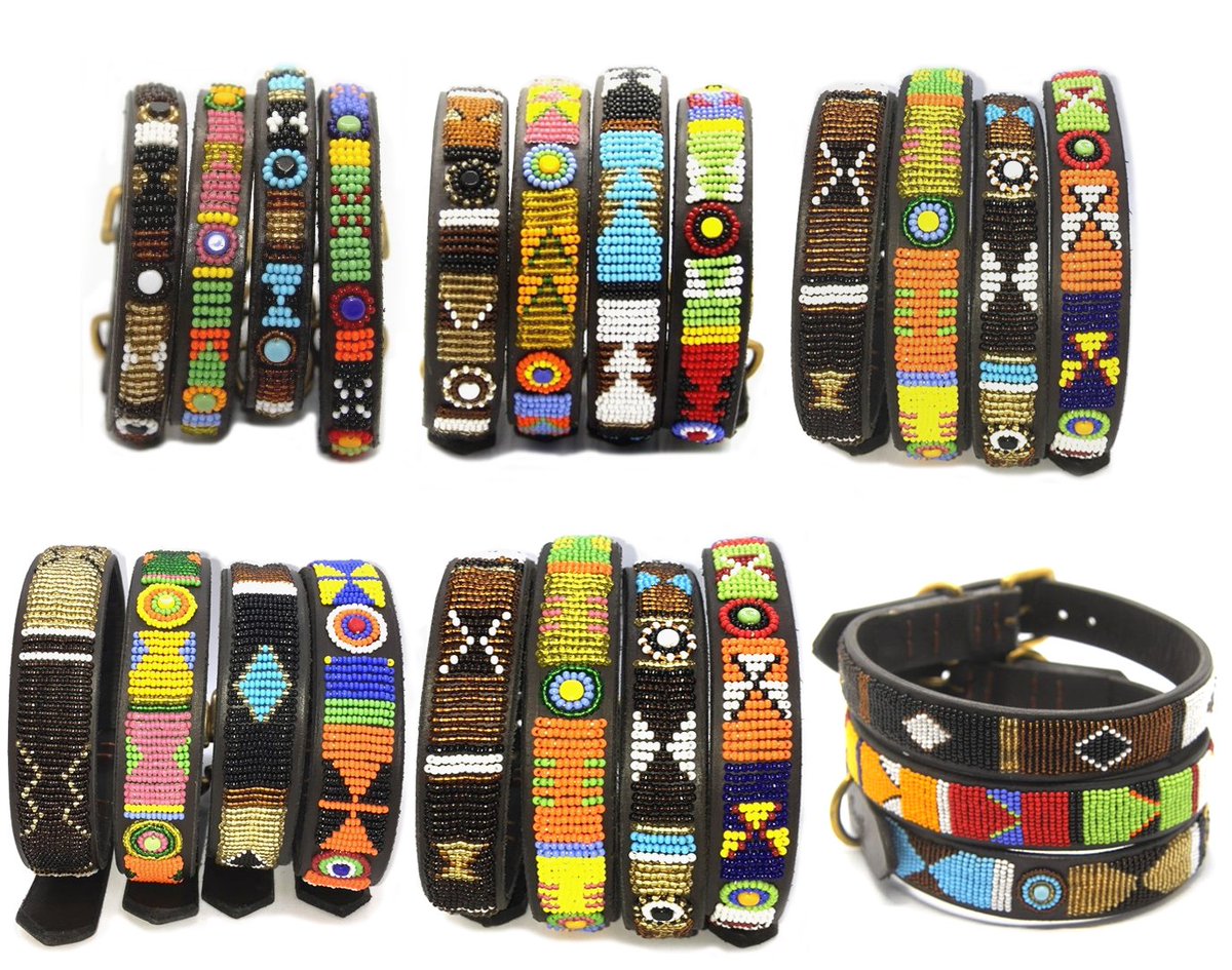 DforDog's tweet photo. How beautiful are these new beaded dog collars from Kenya. A lovely range of colours and designs with no two alike https://t.co/R9slj3exYd #dfordog #kenya #beadedcollars #dogcollars #leatherdogcollars #leathercollars #beadeddogcollars https://t.co/FzYy5XvLSB
