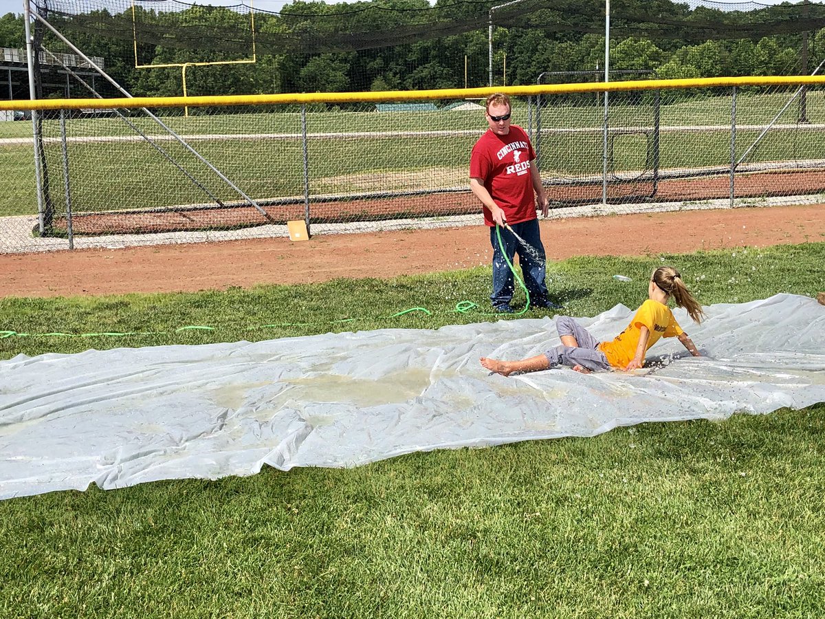Day 3 of our camp! The girls learned how to run bases and slide today and had a ball! 🥎