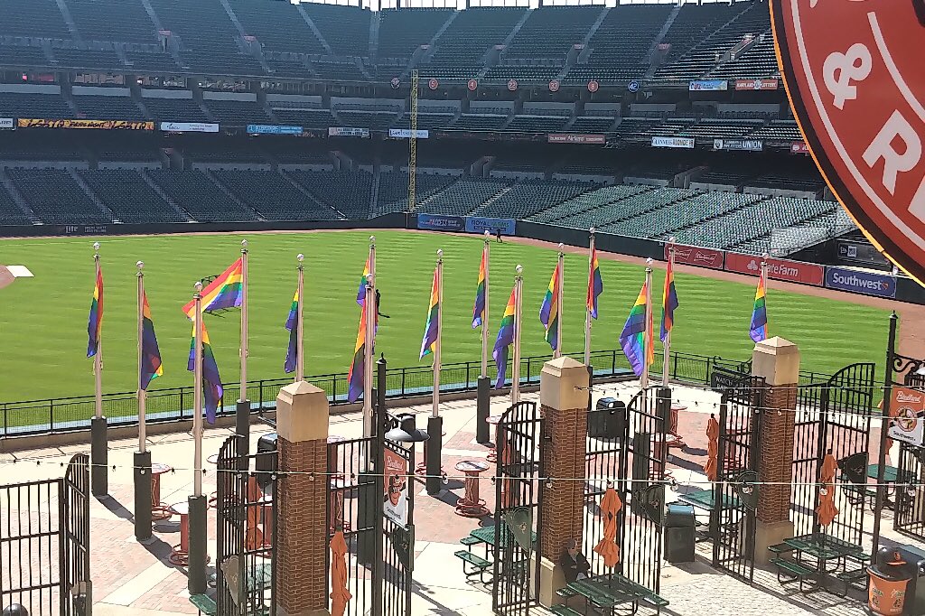Rainbow looks good on Camden. Well done <a href="/Orioles/">Baltimore Orioles</a> <a href="/JohnPAngelos/">John P Angelos</a>