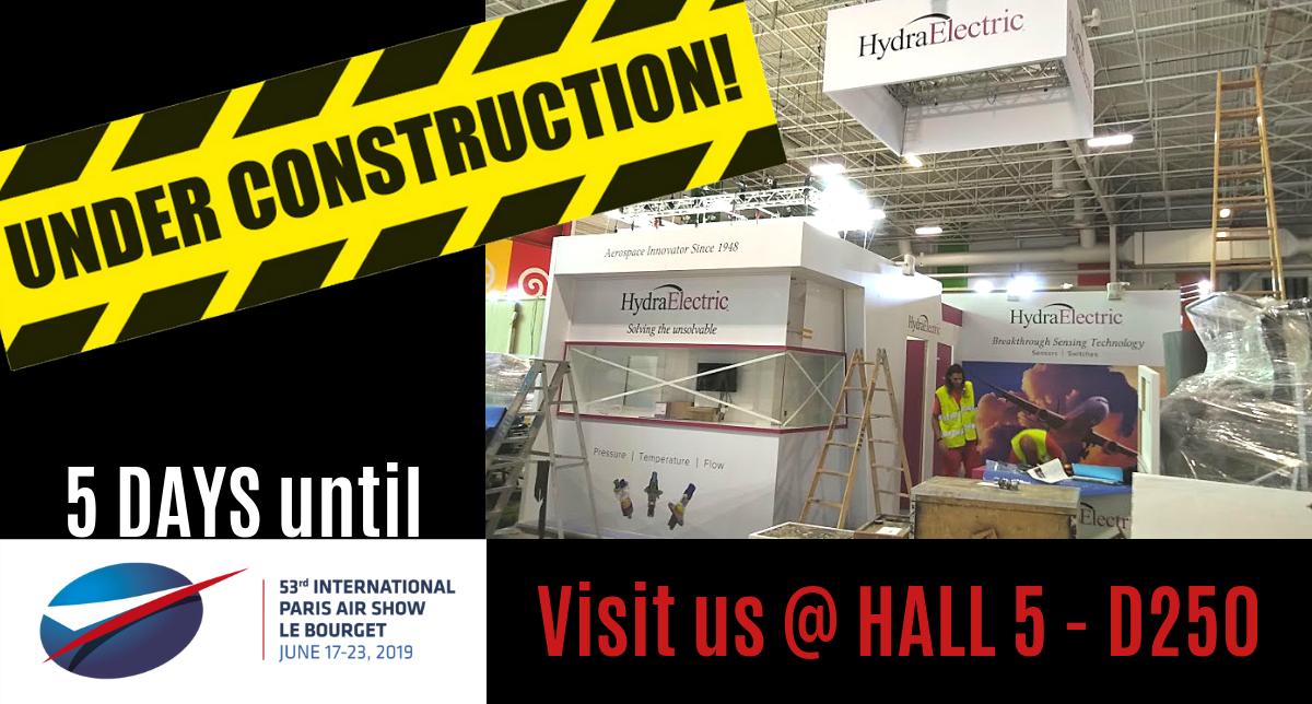 hydraelectric's tweet photo. Snapshot beamed over from Paris... Our booth is shaping up! Stop by next week to see the finished product. https://t.co/PaS5fLFBQc  #ParisAirShow #ParisAirShow2019 #PAS2019 #aerospace #sensingtechnology #aviation #aircraftsensors #aircraftswitches #sensorengineering https://t.co/VORHTWGf6R
