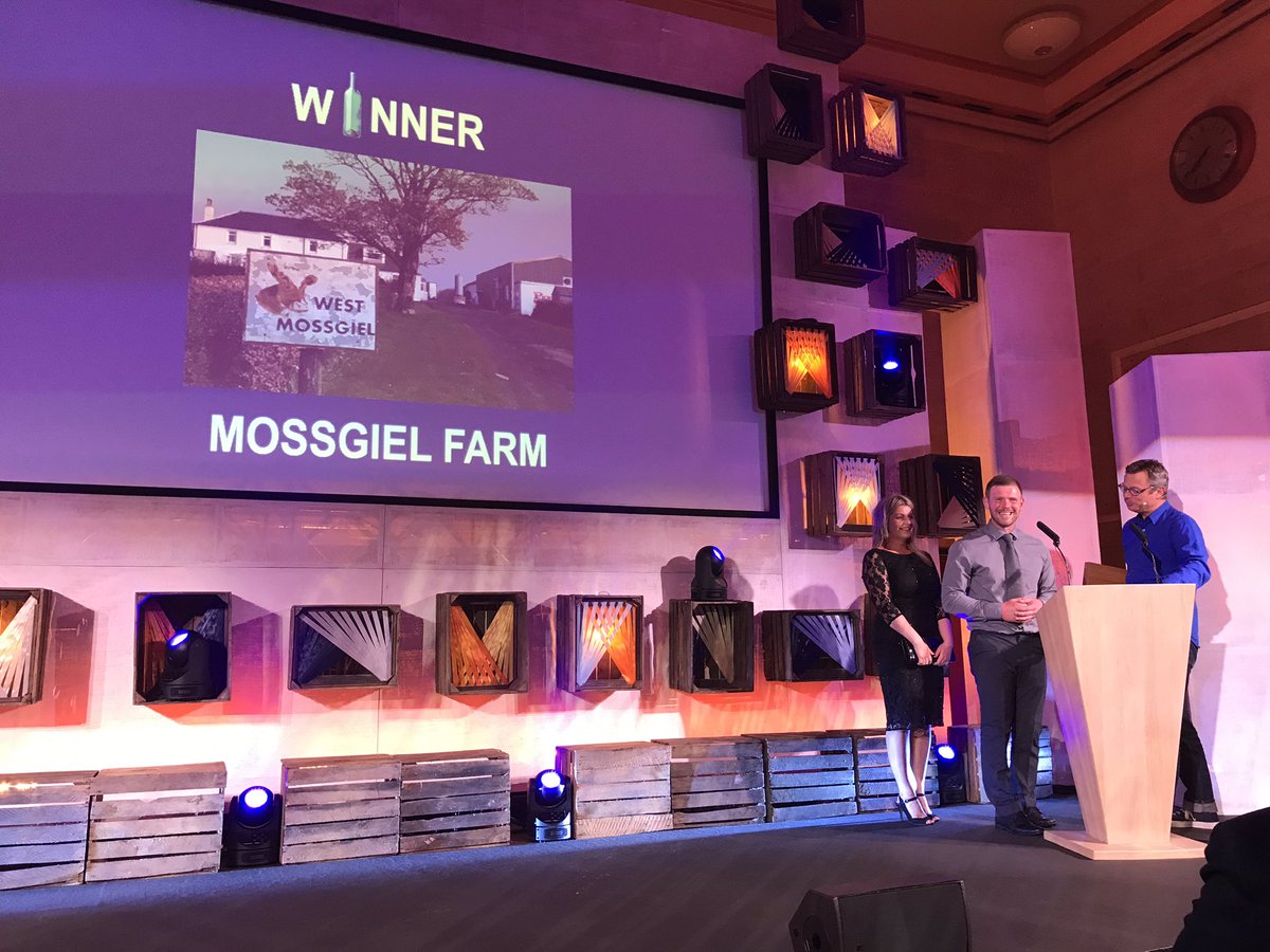 DimitriHoutart's tweet photo. And the winner of the @BBCFarmingToday future food category in the #BBCFoodAwards announced by @HughFW is @MossgielFarm who sells organic #milk straight to the consumer in #Scotland and cut all single use plastic on their farm. https://t.co/mdCdVrkUMW