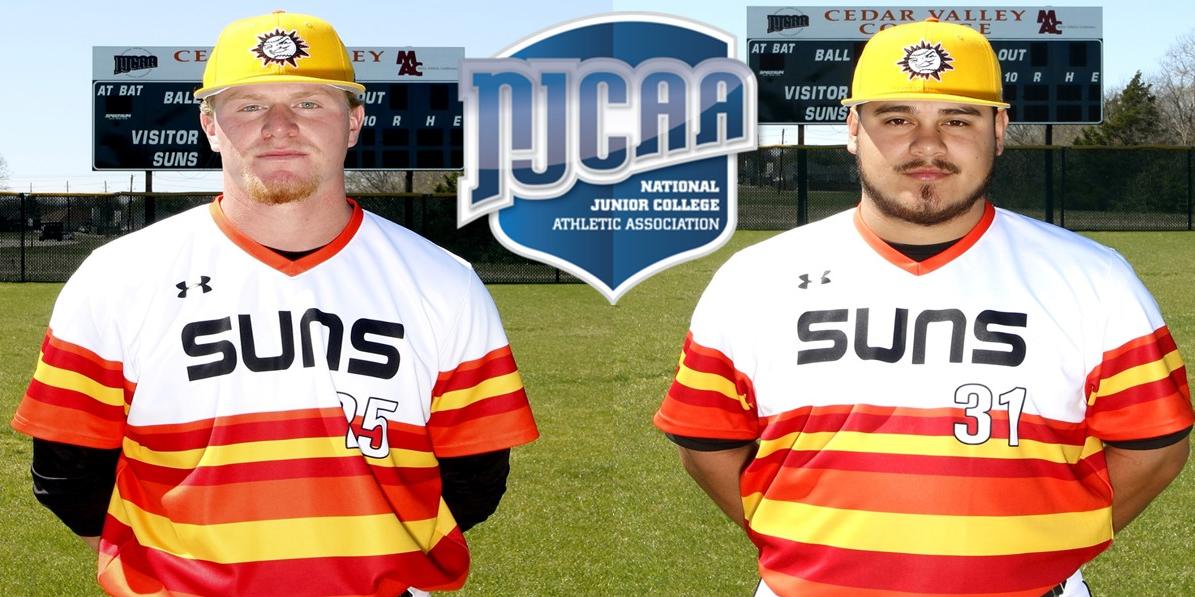 CedarValleySuns's tweet photo. #CVCBaseball Congratulations to Billy Rogers (1st Team) and Jose Castillo (2nd Team) on being named to the @NJCAA Division III All-American Team! #SunsUp @NJCAABaseball @NJCAARegion5 @dcccd @CVCOnline https://t.co/mccZ9DTgMv https://t.co/XysrTWiqlR