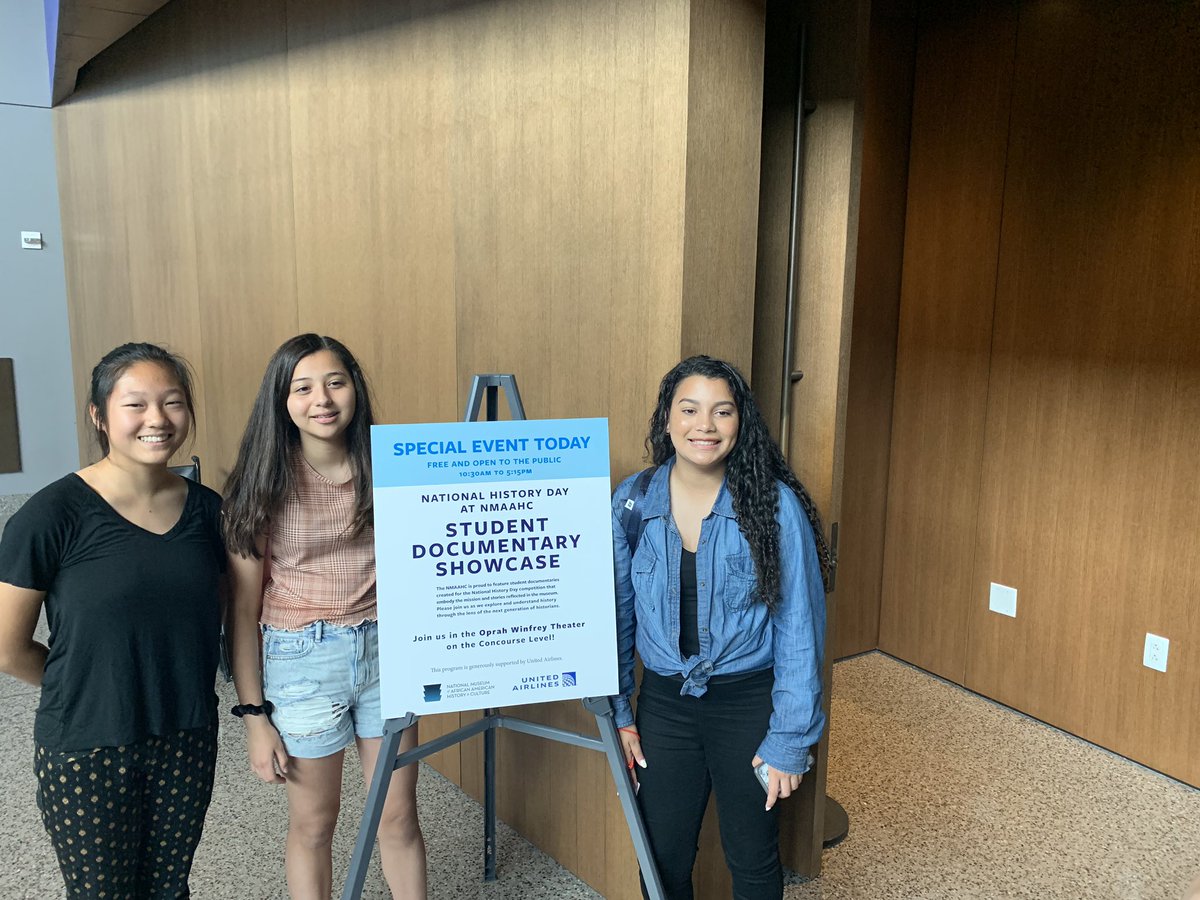 PeledgeJay's tweet photo. What an awesome honor today for my @Hanscom_AFB MS Ss (one not in pic) who got their documentary shown in the Oprah Winfrey theatre at the @NMAAHC https://t.co/DLfaVn8iR5