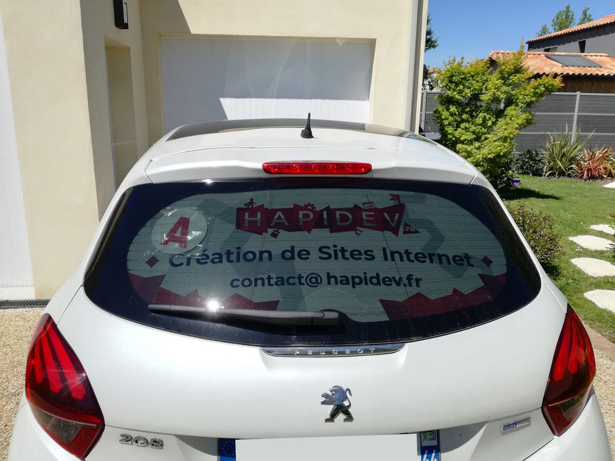 HapiDevFR's tweet image. Nouvelle signalisation pour la lunette arrière :) Qu'en pensez vous ? #marketing #dev #creationsiteweb #web #infographie #Peugeot208 #Nantes