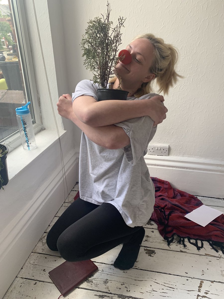 threetwothirty's tweet photo. Work hard, PLAY HARDER. Just a bit of clownin around at rehearsals for #threetwoTHIRTY #clown #theatre #gmfringe https://t.co/ftAS07bpC6