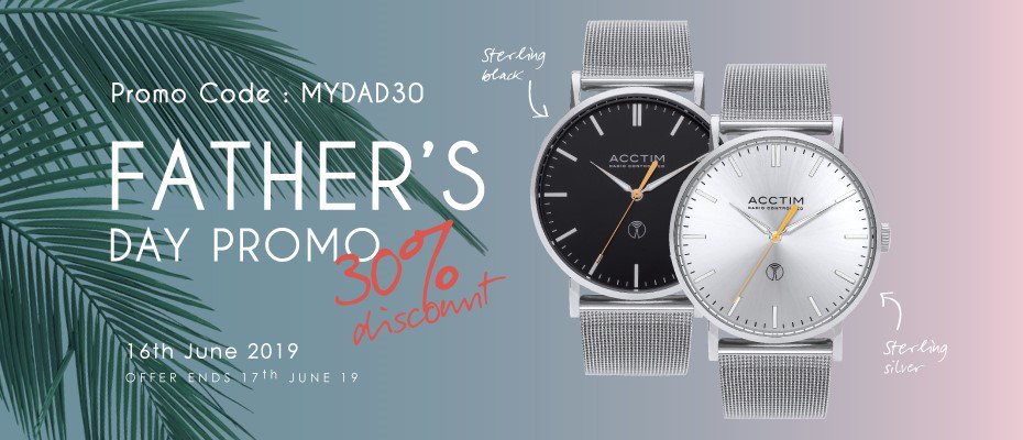 With Father's Day just around the corner it's time to gift him something he loves ⌚️
Enjoy 30% OFF on ALL watches on acctimwatches.com

#HappyFathersDay #fathersdaygifts #AcctimWatches #British #design #stunningdesigns #beautiful #WATCH #FathersDay  #Amazing #offer