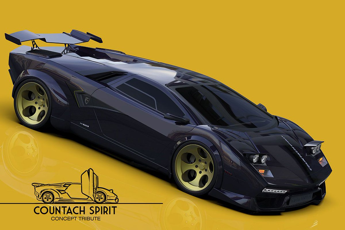 Lamborghini Countach Spirit concept car.countach_spirit_concept_1 - HR image at LamboCARS.com buff.ly/2KLmZhg