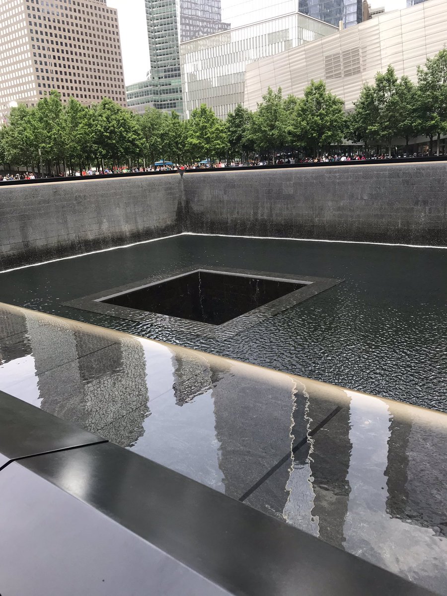 lakeville2DC's tweet photo. Our stop at the 9/11 Memorial. #cms2dc https://t.co/xNYPzZsNII