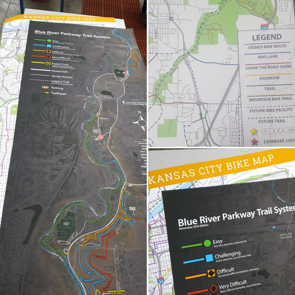 PrintGraphicsKC's tweet image. Just finished trimming the new bike maps for @LeasingKC, so you should keep an eye out for them around KC this summer! #biketrails #bikemaps #biking #leasingkc #summertimefun #kansascity #printgraphicskc #pritning