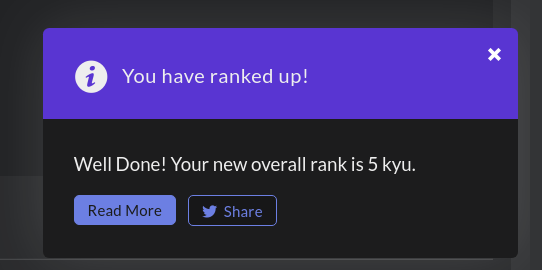 _backslashzero's tweet photo. Ranked up on Codewars #AltCampus #100DaysOfCode #codewars https://t.co/wPxbhUJtV1