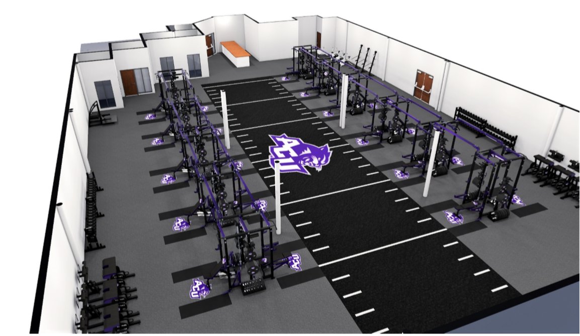 ACUFootball's tweet image. COMING AUGUST 2019 - FIRST LOOK at our new weight room renovations!  Thank you to everyone that made this possible! #NextStep 💪🏾🏋🏽‍♂️