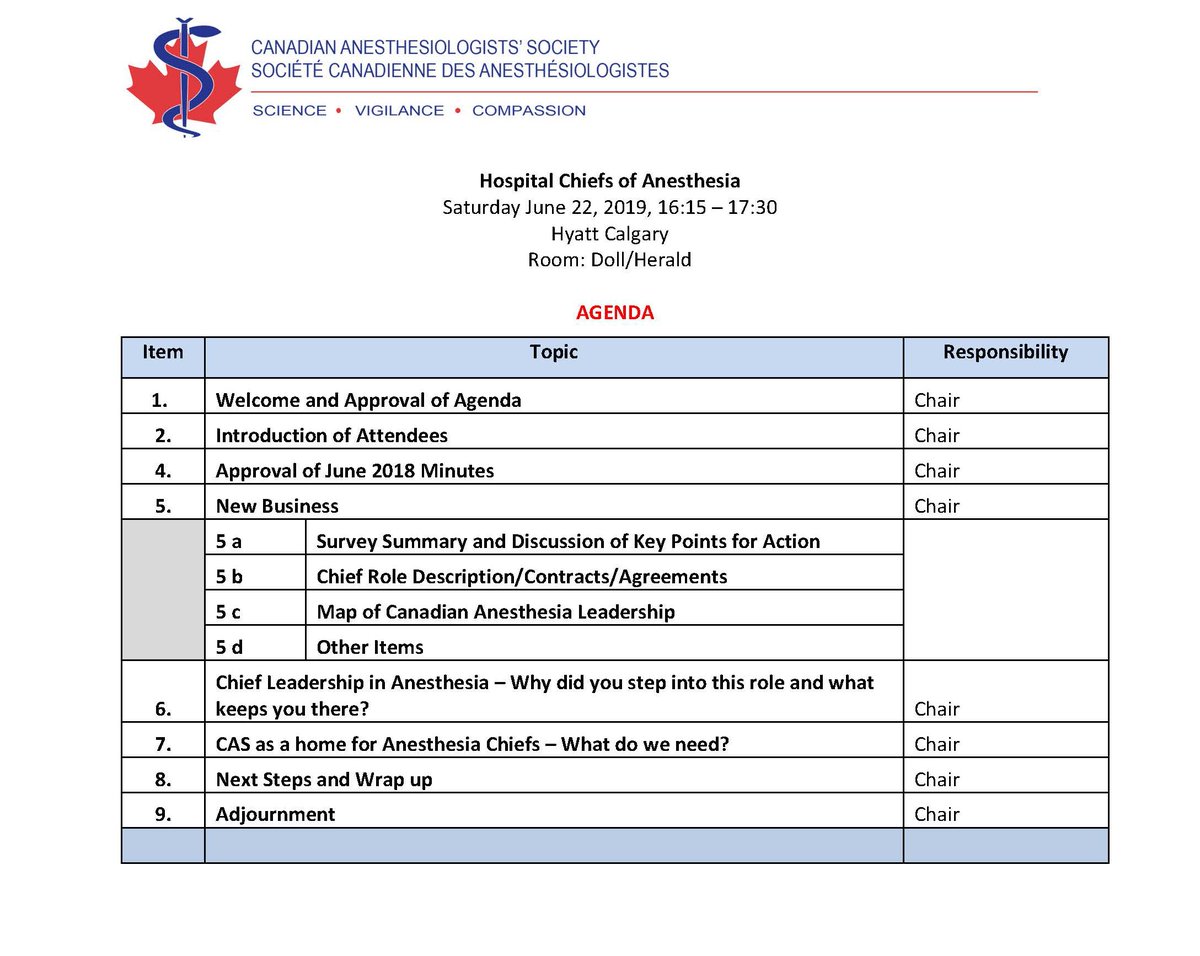 CAS Chiefs (@caschiefs) on Twitter photo Our first meeting is on June 22, 16;15 in Calgary. We will be discussing a lot of important issues related to Hospital Chiefs of Anesthesia in Canada. Check out our agenda and join us! <a href="/colinjmccartney/">Colin J.L. McCartney</a> @Susanolearynl <a href="/CASUpdate/">Canadian Anesthesiologists' Society</a> #CAS_SCA2019 Our first meeting is on June 22, 16;15 in Calgary. We will be discussing a lot of important issues related to Hospital Chiefs of Anesthesia in Canada. Check out our agenda and join us! <a href="/colinjmccartney/">Colin J.L. McCartney</a> @Susanolearynl <a href="/CASUpdate/">Canadian Anesthesiologists' Society</a> #CAS_SCA2019