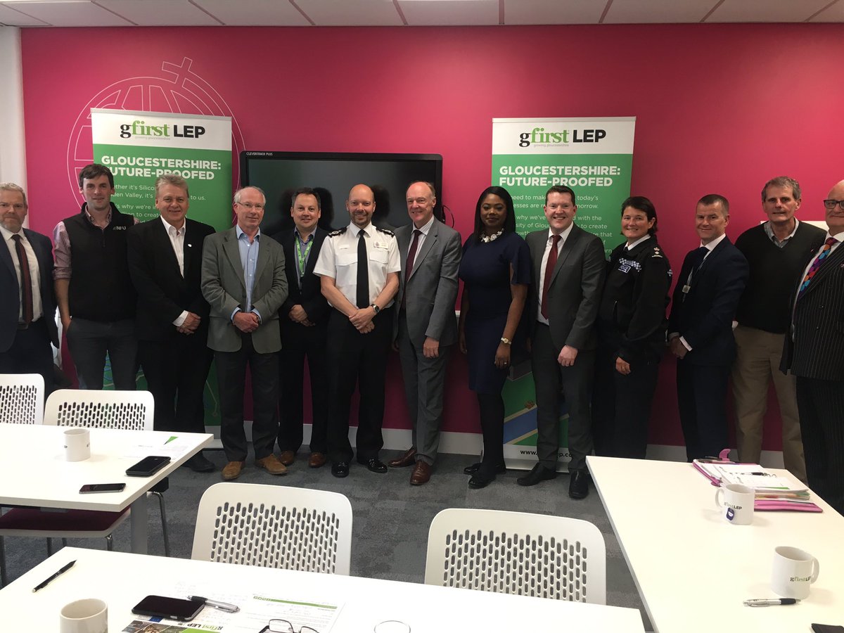 The future of Gloucestershire policing roundtable session was a huge success @GlosPCC @GlosDeputyPCC @ChiefGlosPolice @BlueMeanie10 @NFU_GlOS @GFirstLEP @cirencoll @CheltChamber @FSBGlosandWoE @Barclays @jockeyclub Thank you for allowing us to get involved