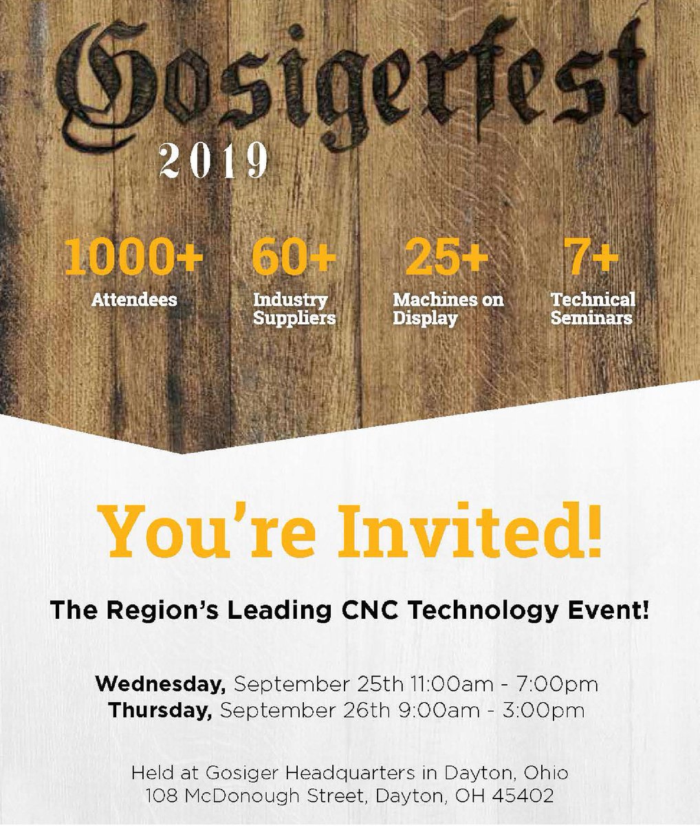 Blum_Novotest's tweet photo. #BLUM is excited to participate in #GosigerFest 2019. Mark your calendars early: September 25th - 26th! For more info & to register, visit: https://t.co/YFw2DLmvwW #manufacturing #Gosiger #machinetools #metrology #mfg #measureXperts https://t.co/bf94JU9ajX