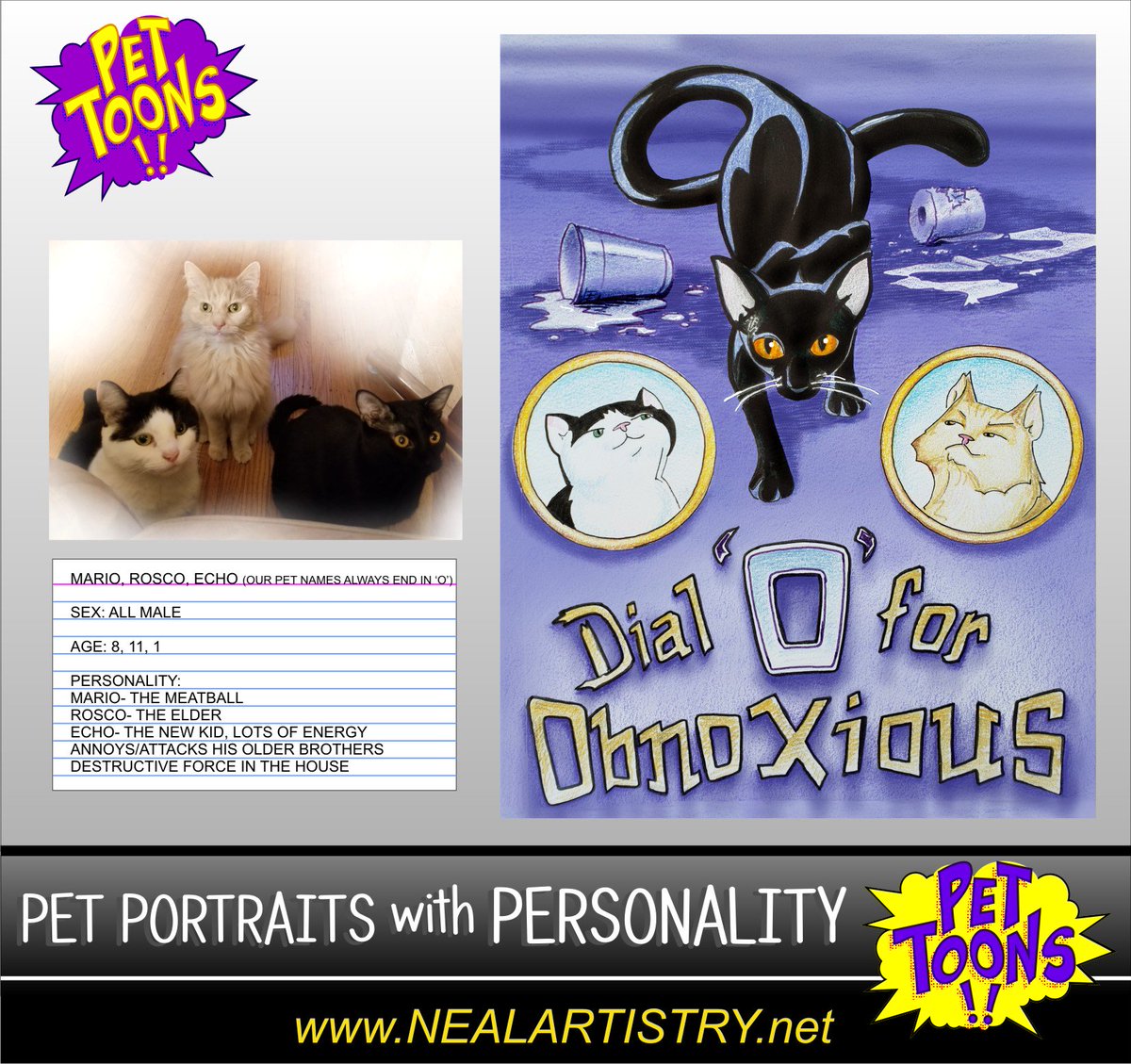 ArtistryTravis's tweet photo. I would love to draw your pet! I will bring out your little one's personality on paper. Find out more about Pet Toons on the website --> https://t.co/xXZVUIqiO5 #CatsOfTwitter #dogs https://t.co/t4BiLEkDhd