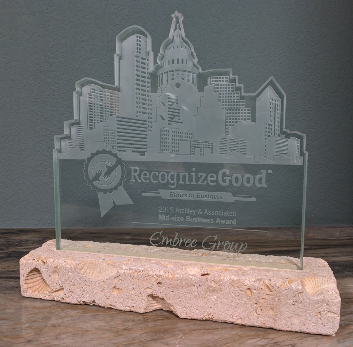 embreegroup's tweet photo. Embree Group of Companies for being selected as this year’s recipient of @RecognizeGood Ethics in Business Award for Midsize Business in the Austin area. #embreegroup #embreebuilds #embreeconstruction https://t.co/5o5KYf5LZv