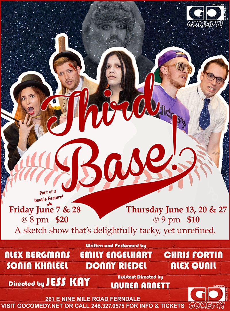 GoComedyImprov's tweet photo. Come see the show all the kids say, βA sketch show that looks like the daydreams of a bunch of middle school miscreants stuck in detention.β Uh, whatever. Itβs tomorrow night at 9pm. #thirdbase #gocomedy #sketchcomedy #ferndale https://t.co/mYmwEQd8QB