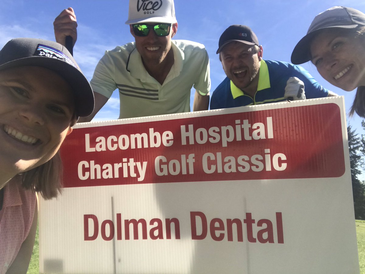 Dr. Dolman is enjoying a great day of golf, supporting the Lacombe Hospital. Thanks to Lacombe Health Trust for putting on such a fun tournament!