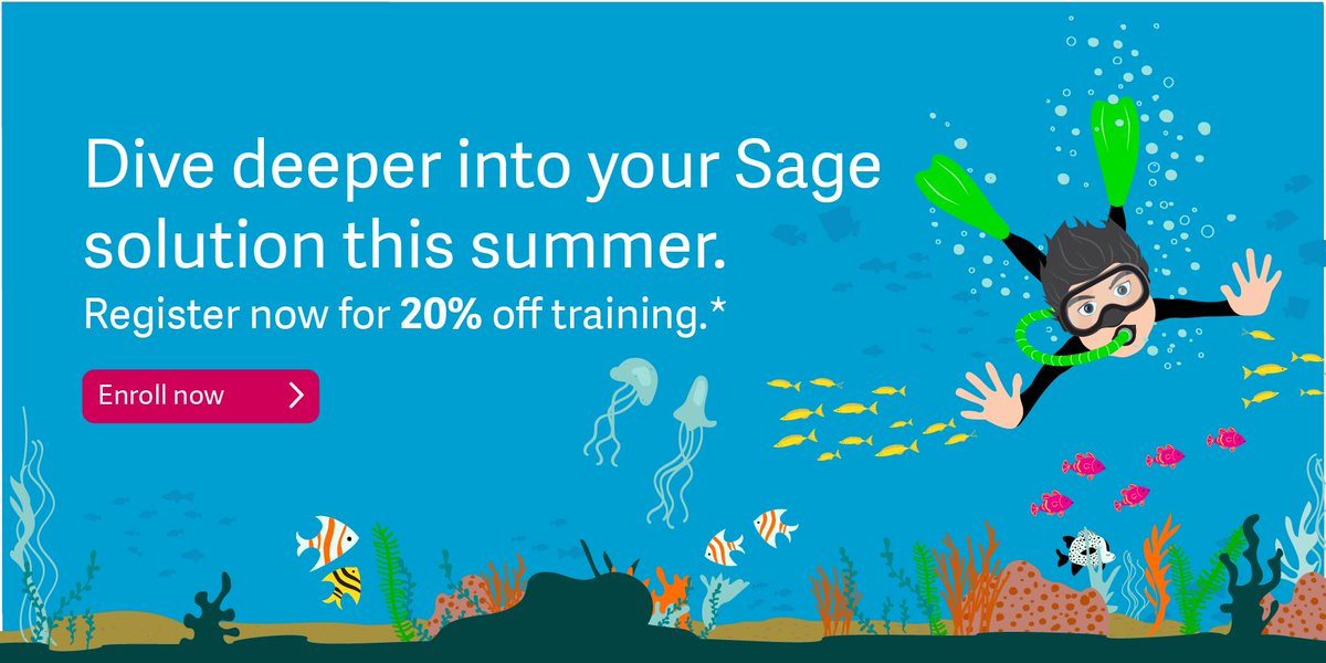 School may be out for most, but there's never a bad time to learn more about your #Sage solution! Sign up now for 20% off training through #SageU. 

Don't be tardy, though! Like summer, this offer won’t last!

Learn more: 1sa.ge/IMYW50uAXLY