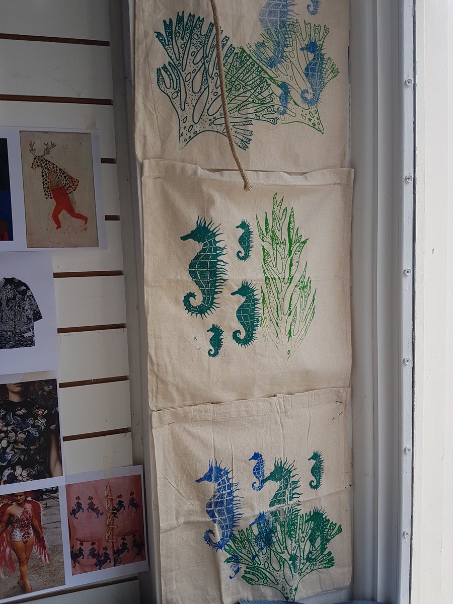 SammyAspden's tweet photo. Can't wait to see these amazing #theoffering student designed seahorse prints &amp; costumes in parade on Sunday #FathersDay See @eyeview_prog for details @UCSouthDevon @sdcollege https://t.co/jONuiykr6H
