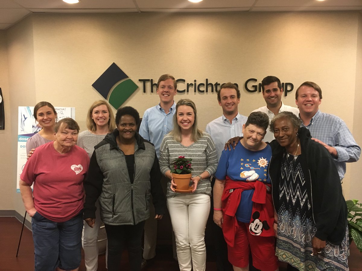 CrichtonGroup's tweet photo. Special delivery this morning from @ProgressNash. Their Taking Care of Business program provides training for people with disabilities who are interested in working. Visiting local companies helps them become more comfortable interacting with businesses &amp; helps raise awareness https://t.co/IDtfKQeRlf