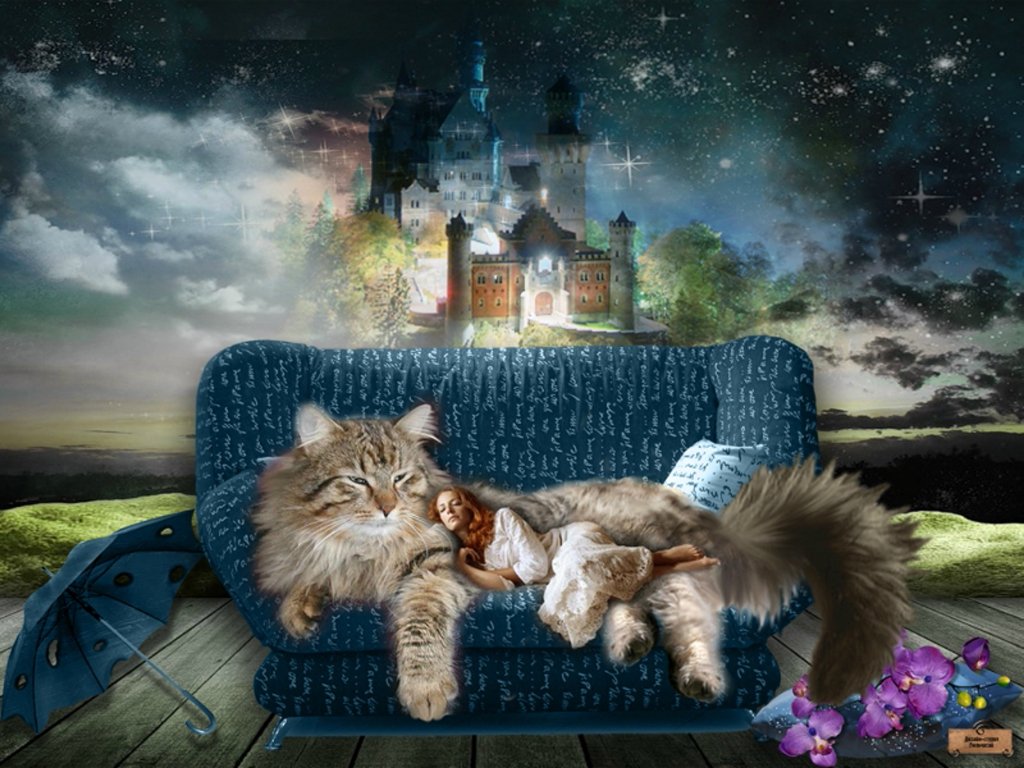 Красивые сказочные открытки спокойной ночи