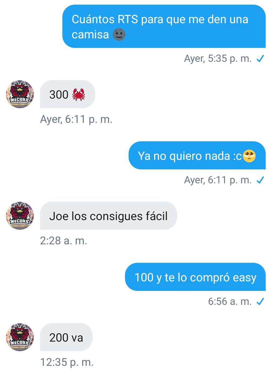 Vamos se puede 200 rts para qué <a href="/NeCOREgaming/">NeCORE Gaming</a> me de mí playera 🌚