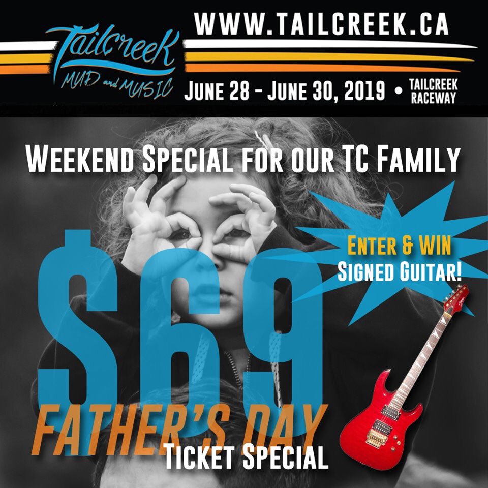 Father’s day is coming up and we have a gift for YOU! #Talcreek tix are only $69 for the whole weekend of #MusicandMud. Limited offer TIL June 16! Get them NOW!