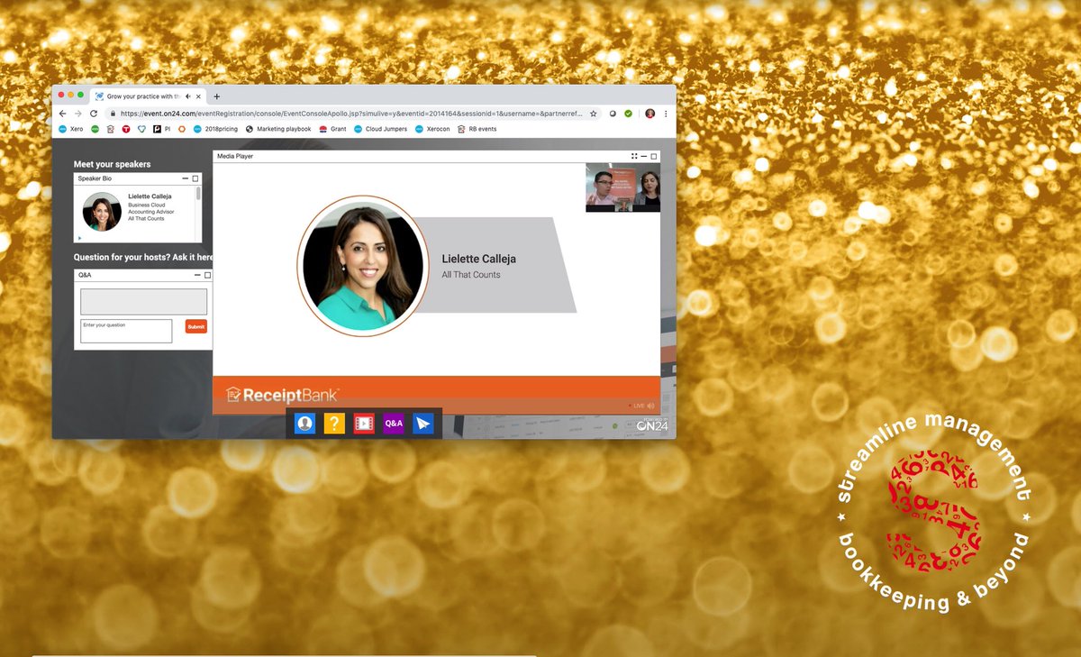 StreamlineAccts's tweet image. Hearing from ‘not just a bookkeeper’ @LieletteCalleja 
Virtual #RBroadshow @ReceiptBank